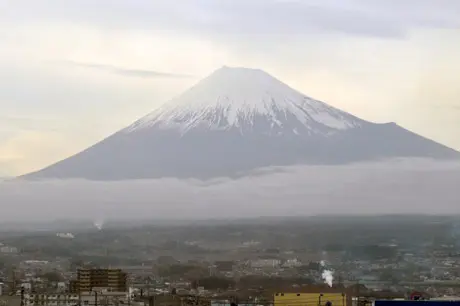 暴風の日の富士山